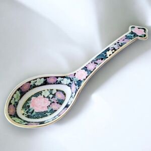 Porcelain floral resting spoon "Mille Fleur"